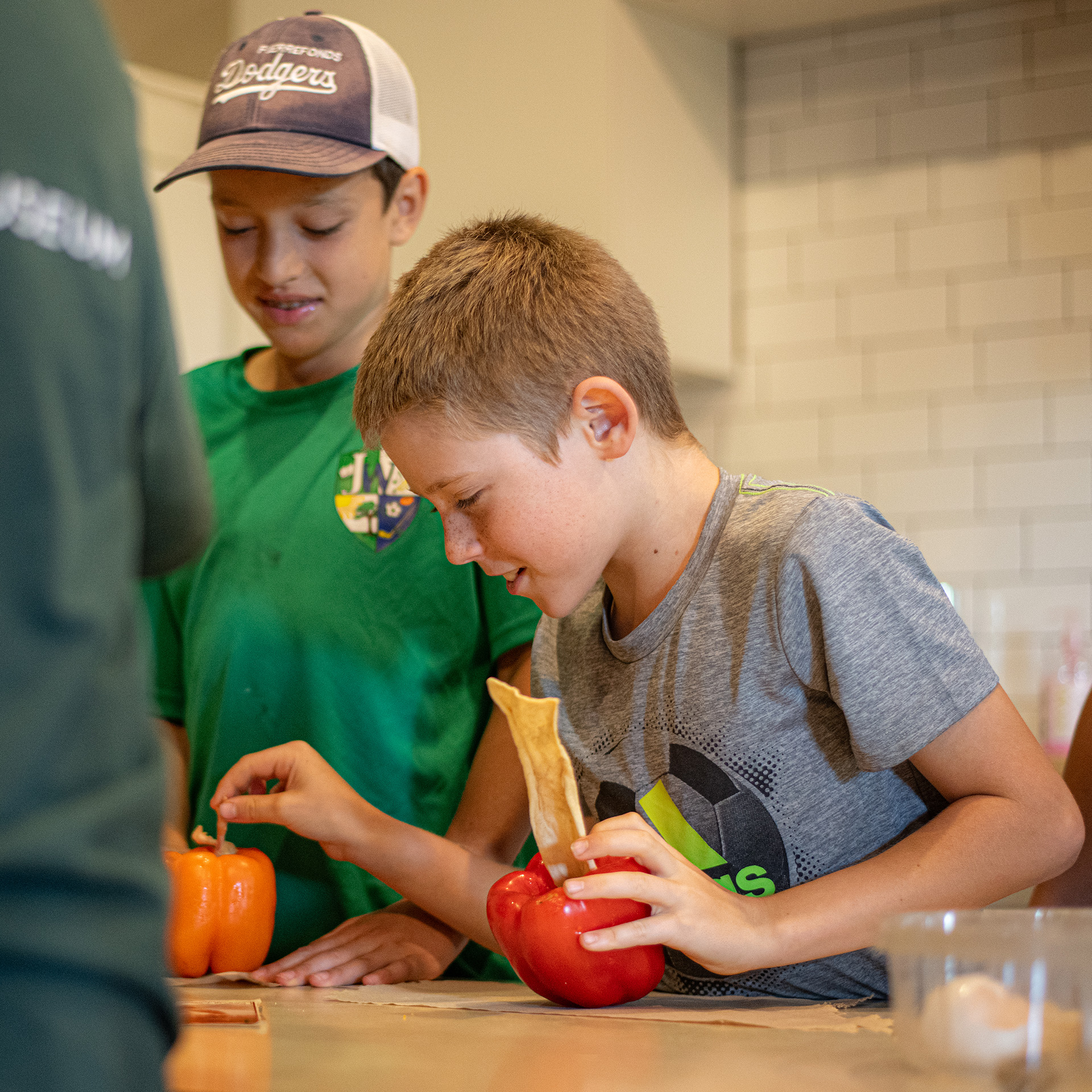 Students preparing an enrichment